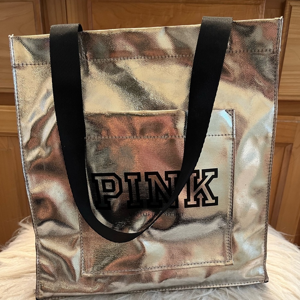 Victoria's Secret PINK Silver Tote Bag